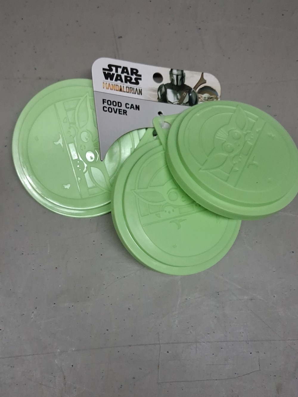Star Wars Green Grogu Plastic Food Can Covers - 3 Pack